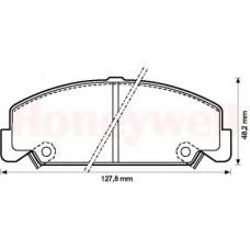 572286B BENDIX Комплект тормозных колодок, дисковый тормоз