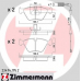 23474.195.2 ZIMMERMANN Комплект тормозных колодок, дисковый тормоз