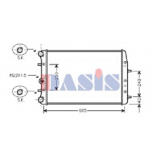 490004N AKS DASIS Радиатор, охлаждение двигателя