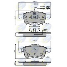 CBP12032 COMLINE Комплект тормозных колодок, дисковый тормоз