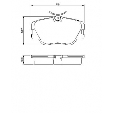 0 986 469 410 BOSCH Комплект тормозных колодок, дисковый тормоз