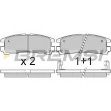 BP3038 BREMSI Комплект тормозных колодок, дисковый тормоз