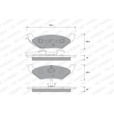 151-2444 WEEN Комплект тормозных колодок, дисковый тормоз