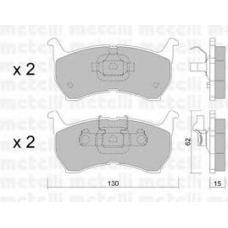 22-0231-0 METELLI Комплект тормозных колодок, дисковый тормоз