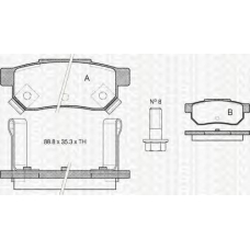 8110 40925 TRIDON Brake pads - rear