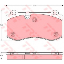 GDB1667 TRW Комплект тормозных колодок, дисковый тормоз