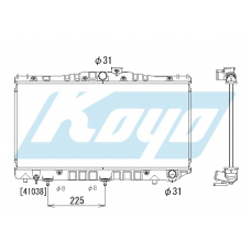 PA010047 KOYO P-tank corrugate-fin ass'y