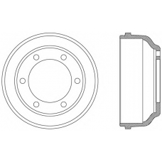 BAD9057.10 OPEN PARTS Тормозной барабан