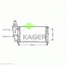 31-0401 KAGER Радиатор, охлаждение двигателя