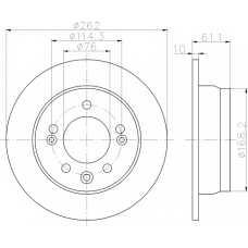 8DD 355 114-031 HELLA PAGID Тормозной диск