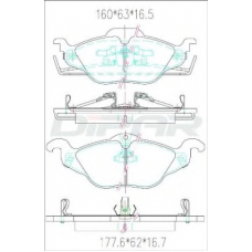 DFB3202 DITAS Комплект тормозных колодок, дисковый тормоз