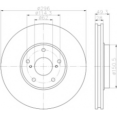 8DD 355 115-981 HELLA PAGID Тормозной диск