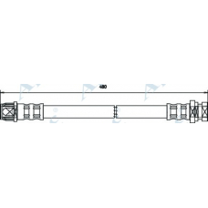 HOS3619 APEC Тормозной шланг