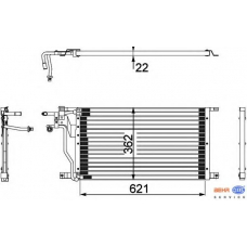 8FC 351 036-441 HELLA Конденсатор, кондиционер