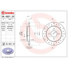 08.4931.2X BREMBO Тормозной диск