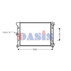 040780N AKS DASIS Радиатор, охлаждение двигателя