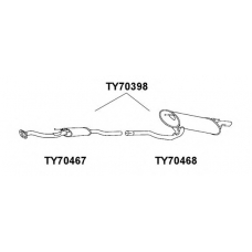 TY70398 VENEPORTE Глушитель выхлопных газов конечный