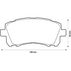 572423B BENDIX Комплект тормозных колодок, дисковый тормоз