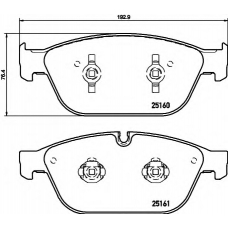 8DB 355 015-191 HELLA Комплект тормозных колодок, дисковый тормоз