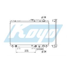 PA010451 KOYO P-tank corrugate-fin ass'y