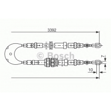 1 987 477 229 BOSCH Трос, стояночная тормозная система