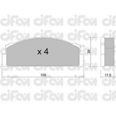 822-001-0 CIFAM Комплект тормозных колодок, дисковый тормоз