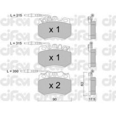 822-049-2 CIFAM Комплект тормозных колодок, дисковый тормоз