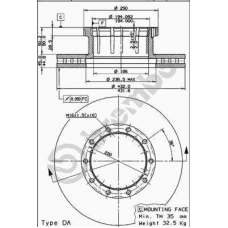 09.8129.20 BREMBO Тормозной диск