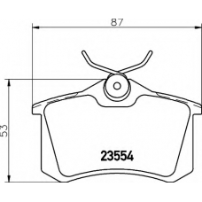 8DB 355 012-791 HELLA Комплект тормозных колодок, дисковый тормоз