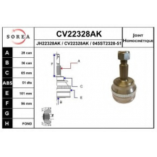 CV22328AK EAI Шарнирный комплект, приводной вал