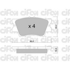 822-749-0 CIFAM Комплект тормозных колодок, дисковый тормоз