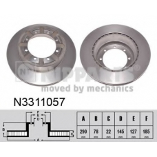 N3311057 NIPPARTS Тормозной диск