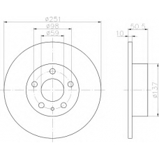 8DD 355 101-961 HELLA Тормозной диск