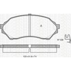 8110 50001 TRIDON Brake pads - front