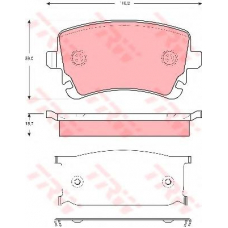 GDB1661 TRW Комплект тормозных колодок, дисковый тормоз