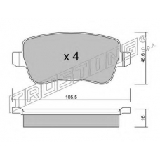 7220 TRUSTING Комплект тормозных колодок