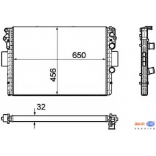 8MK 376 754-391 HELLA Радиатор, охлаждение двигателя