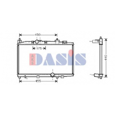 210114N AKS DASIS Радиатор, охлаждение двигателя