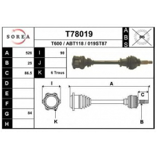 T78019 EAI Приводной вал