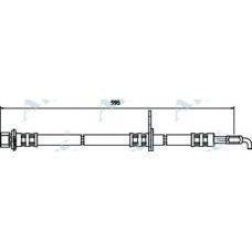 HOS3693 APEC Тормозной шланг