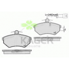 35-0411 KAGER Комплект тормозных колодок, дисковый тормоз