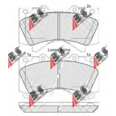 37710 ABS Комплект тормозных колодок, дисковый тормоз