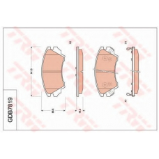 GDB7819 TRW Комплект тормозных колодок, дисковый тормоз