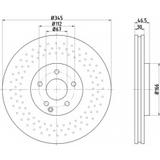 8DD 355 110-121 HELLA PAGID Тормозной диск