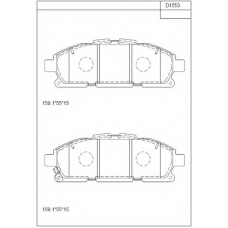 KD1553 ASIMCO Комплект тормозных колодок, дисковый тормоз