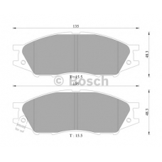 0 986 AB3 062 BOSCH Комплект тормозных колодок, дисковый тормоз