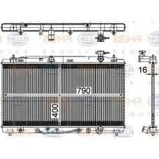 8MK 376 764-781 HELLA Радиатор, охлаждение двигателя