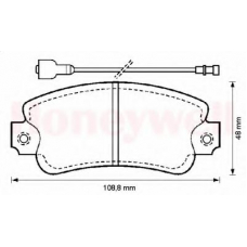 571285B BENDIX Комплект тормозных колодок, дисковый тормоз