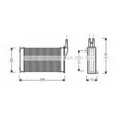 FDA6098 AVA Теплообменник, отопление салона