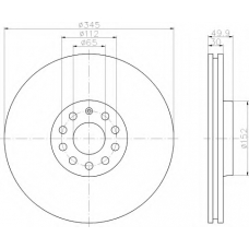 8DD 355 121-271 HELLA Тормозной диск